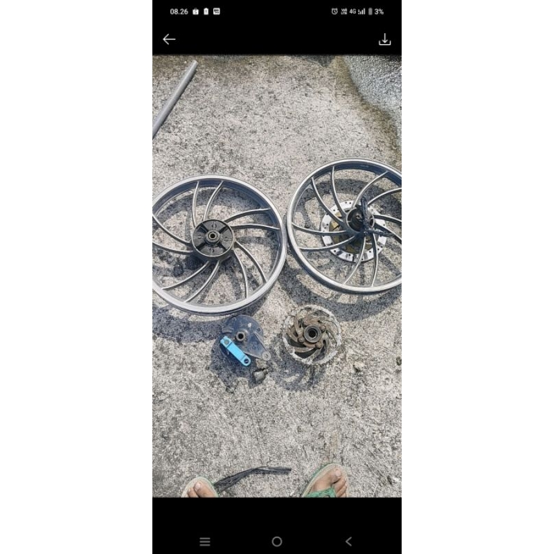 velg resing depan belakang ceviro set nap gir dan tutup