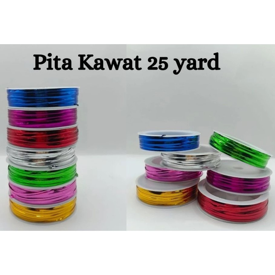 

HSM Pita Kawat/Tali Kawat Pita Kawat Souvenir - Pita Souvenir Per Roll 25 Yard