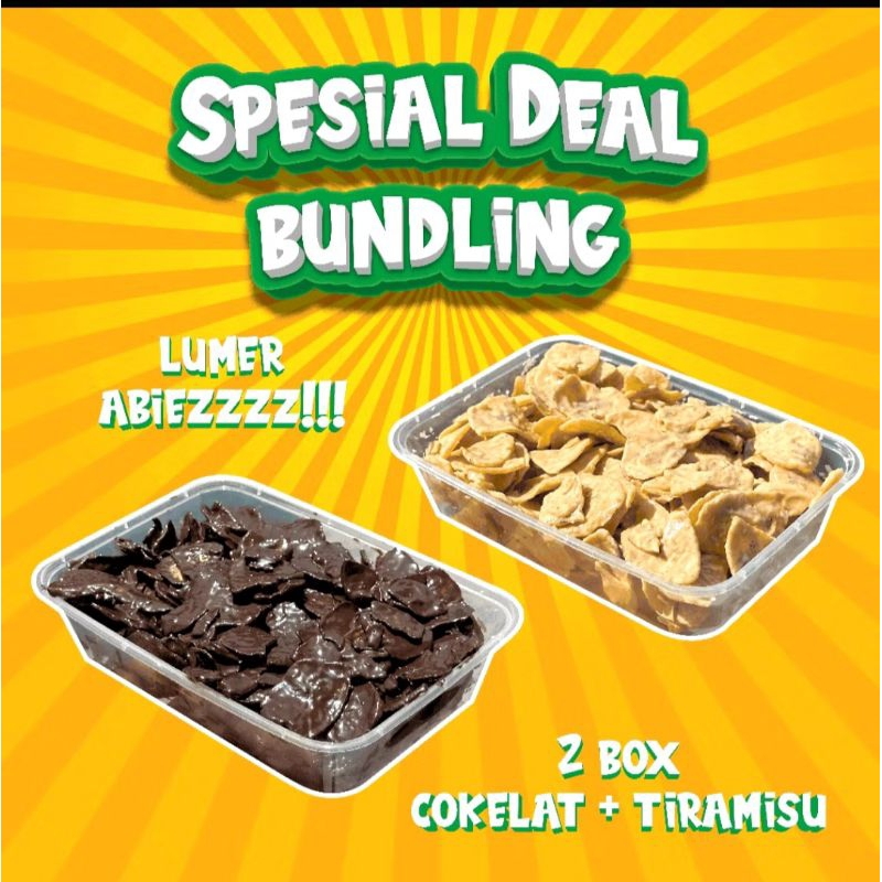

PAKET BUNDLING 2BOX PISANG LUMER COKELAT+TIRAMISU 400 GRAM