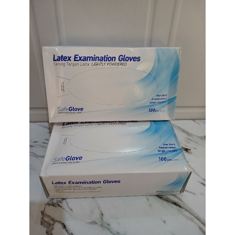 Sarung Tangan latex  safeglove/sarung Handskun latex medis