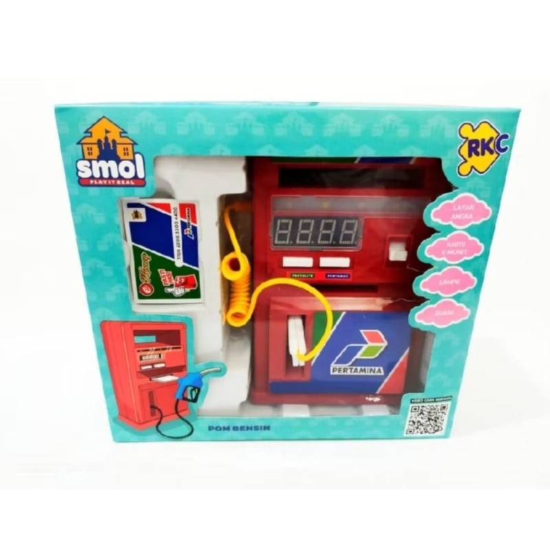 MAINAN POM BENSIN MAINAN ISI BENSIN POM PERTAMINA SHELL SOUND AND LIGHT REPLIKA POM BENSIN BAHAN BAK