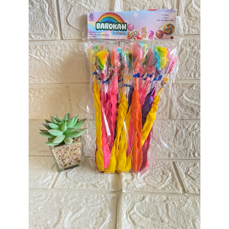 

Permen lolipop hadiah balon panjang isi 20 pcs terlaris dan termurah dishopee