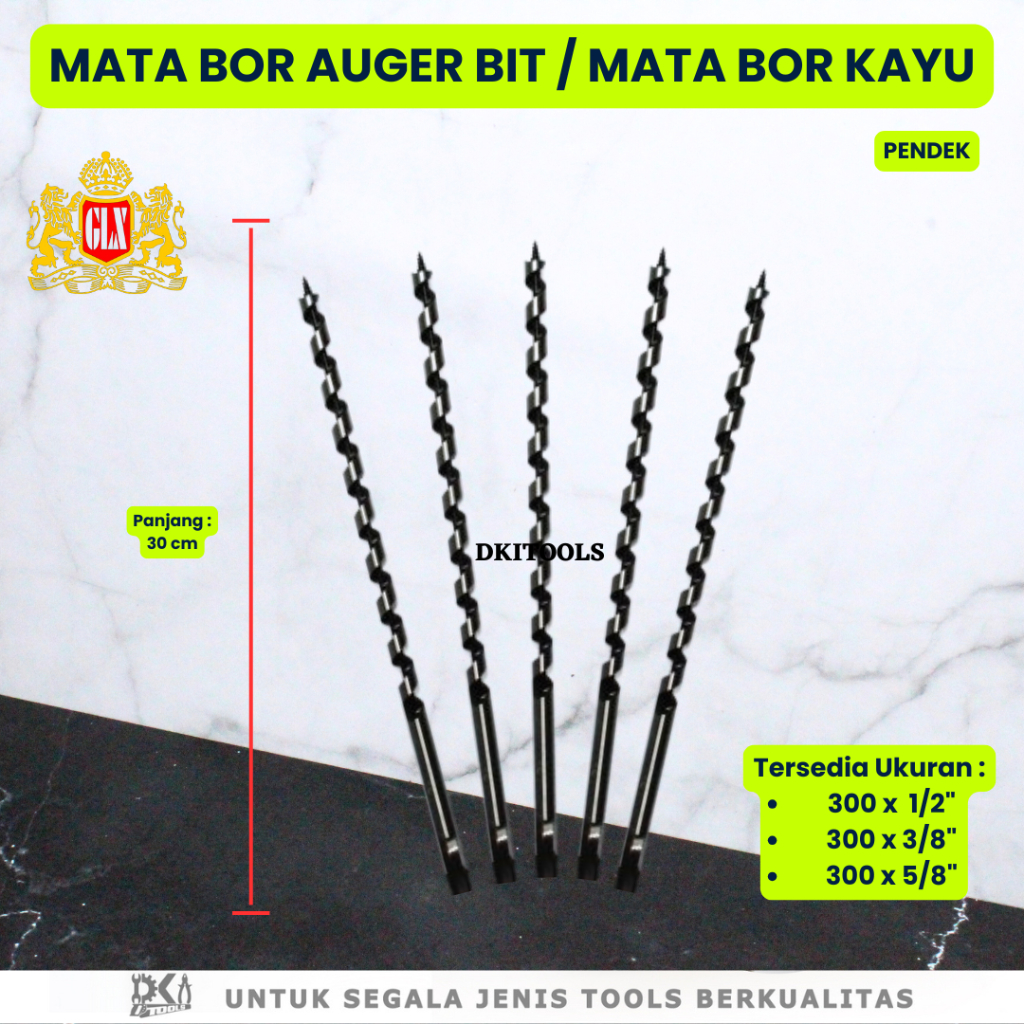 GLX Mata Boer Auger Bit / Mata Bor Kayu Pendek GLX 300