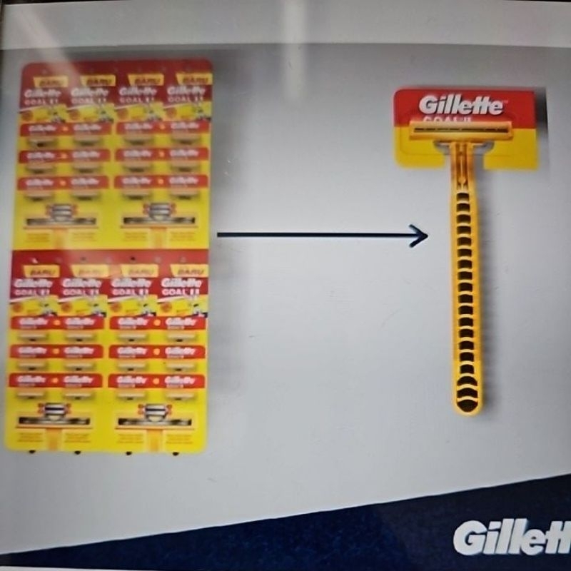 GILLETTE GOAL SILET ALAT CUKUR KUNING // HARGA PER 2pc