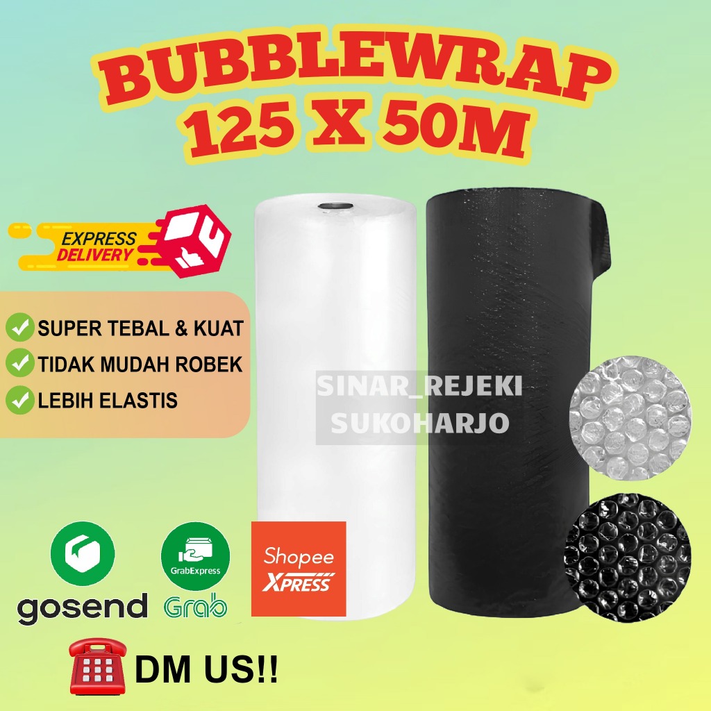 

Plastik Bubble Wrap 125cm x 50m Bubblewrap PREMIUM TERMURAH / ROLL