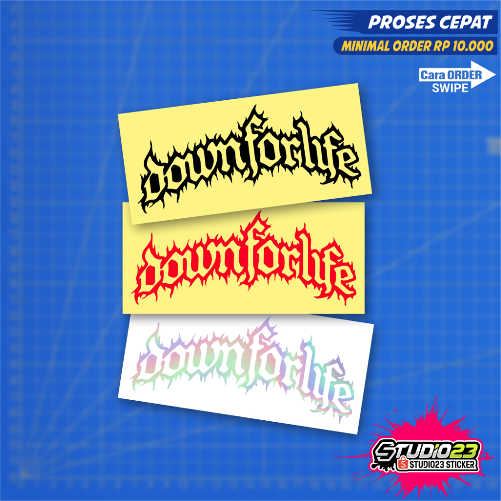 

Stiker Cutting Downforlife Logo Hologram