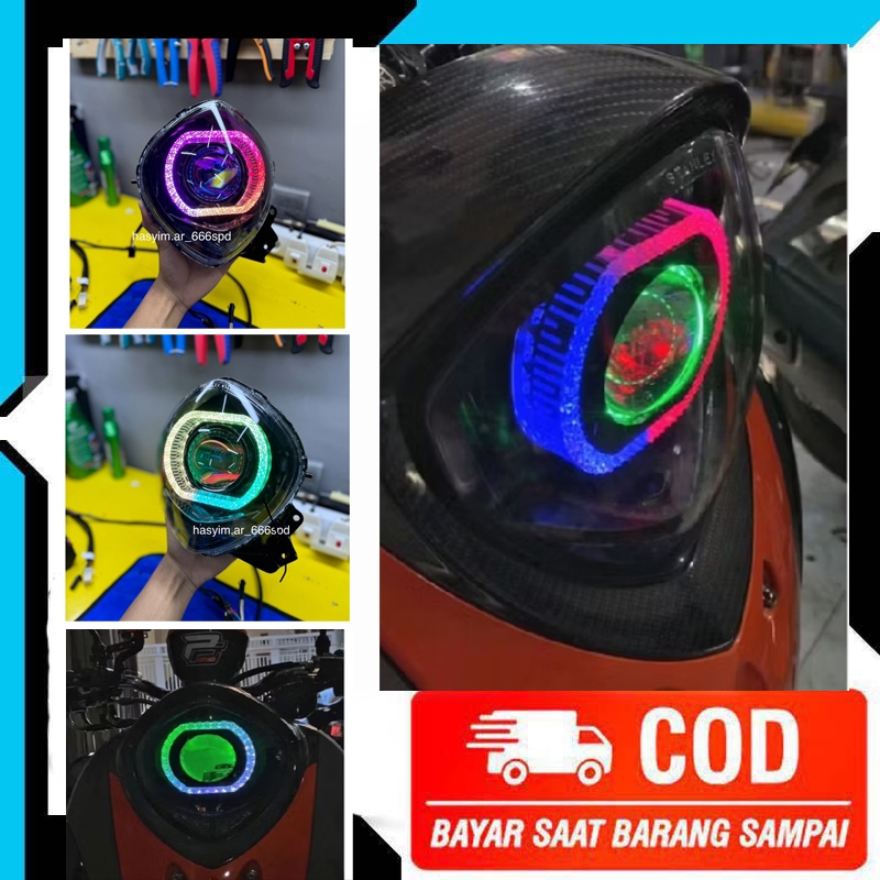LAMPU DEPAN BILED FINO 115 FI - FINO 125 - FINO GRANDE PREMIUM PAKET LENGKAP