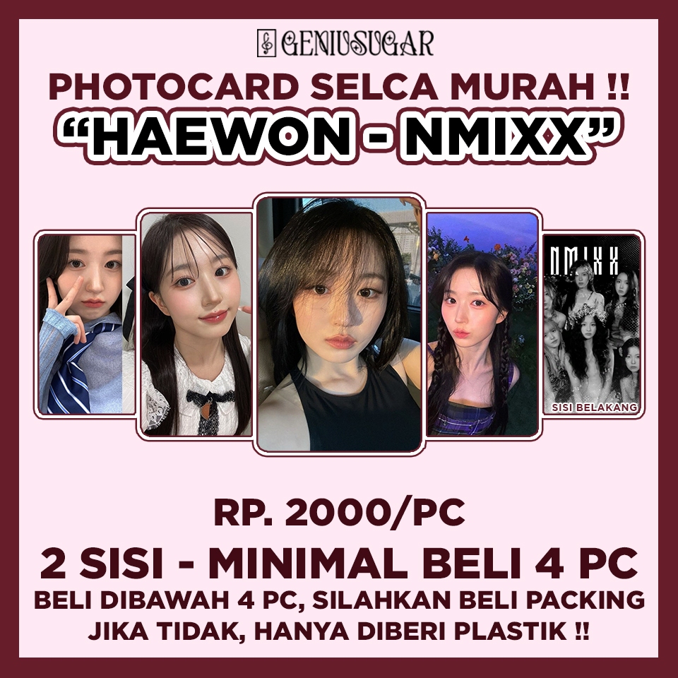 [MIN. BELI 4 PC] NMIXX HAEWON SELCA UNOFFICIAL PHOTOCARD