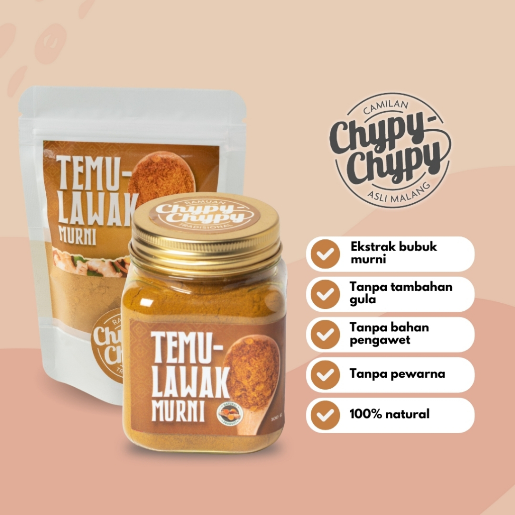 

Temulawak Bubuk Murni Organik Tanpa Gula