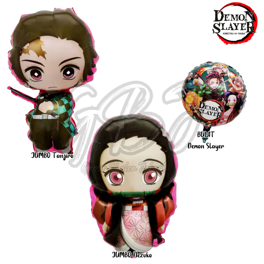 Balon Foil JUMBO Demon Slayer / Kimetsu no Yaiba / Tanjiro Kamado / Nezuko