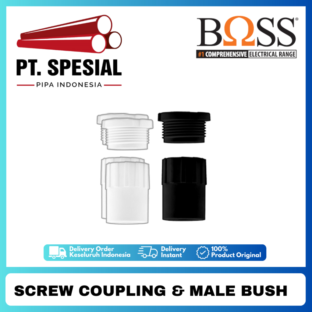 Screw Coupling & Male Bush Conduit 20mm-25mm Boss - 05