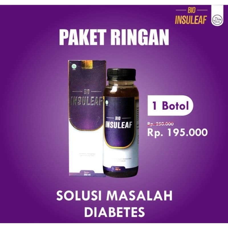 

Bio Insuleaf - Diabetes Gula Darah Tinggi Kencing Manis 250ML