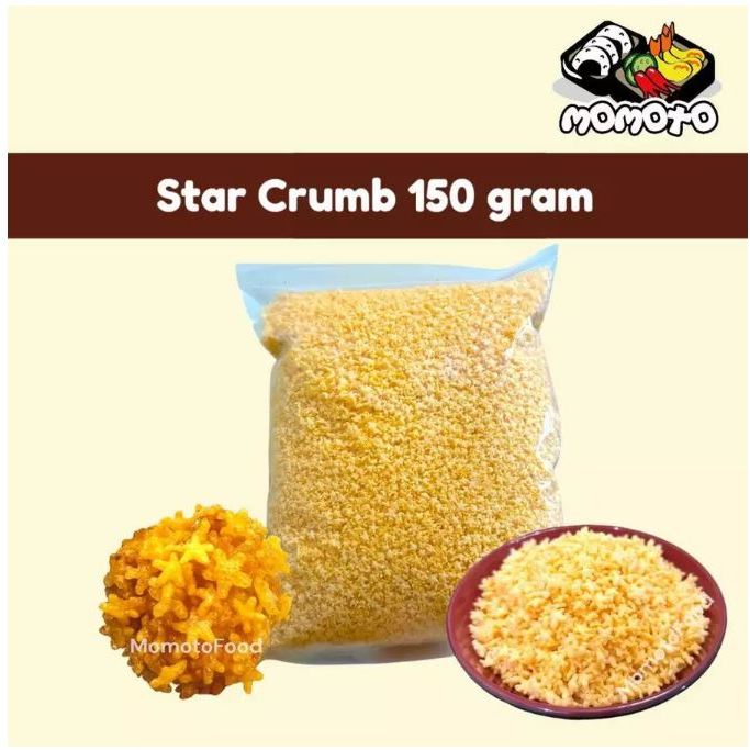 

Momoto Star Crumb Viral Breadcrumb bentuk Bintang Naget Nugget Anak 150 gram Tepung Roti