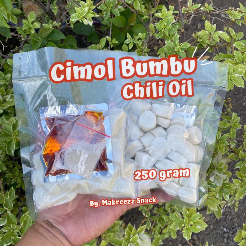 

Cimol mentah chili oil kemasan 250gram