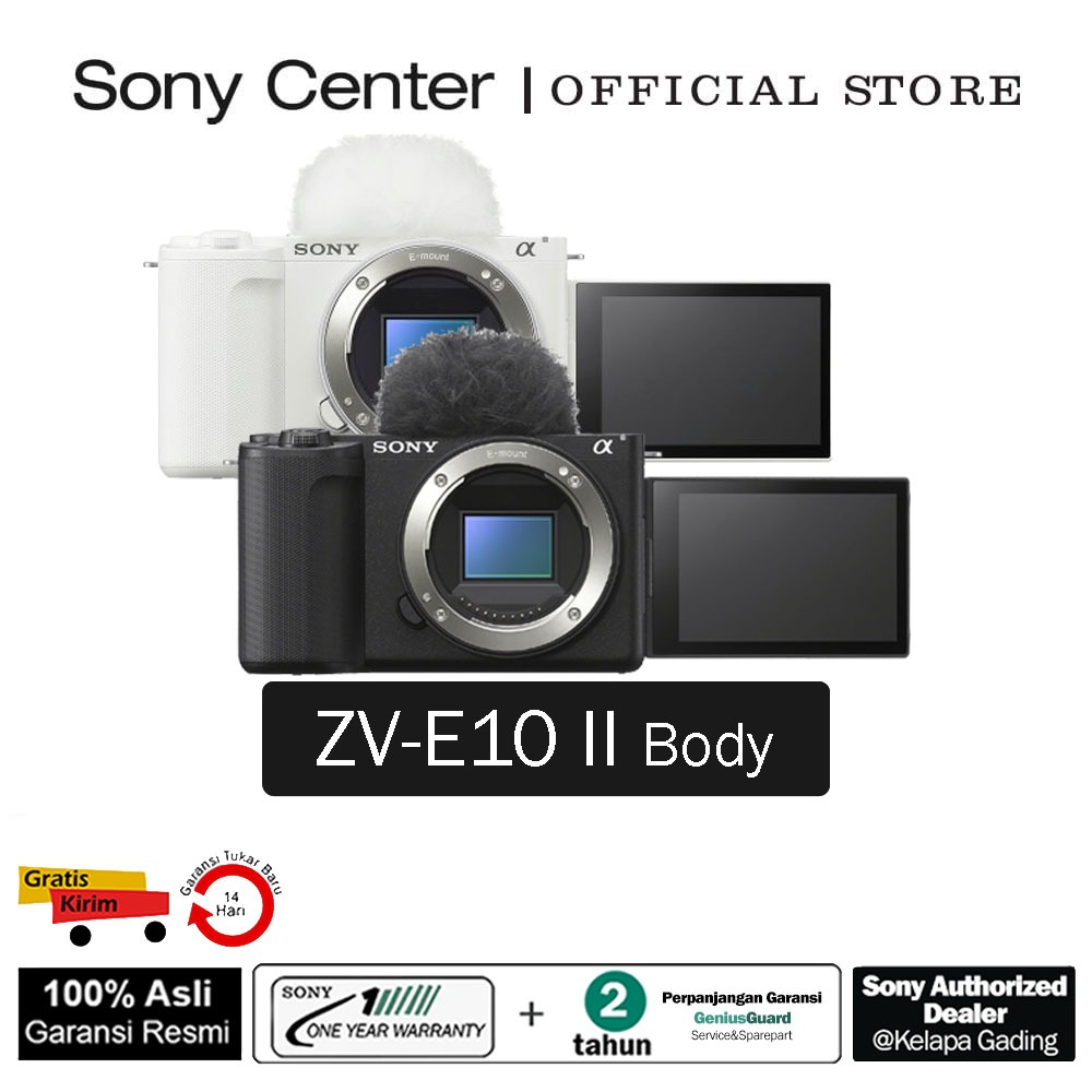 SONY CENTER Kamera vlog Sony ZV-E10 II Body Only / Kamera Sony ZV-E10M2 / Kamera Mirrorless ZV E10 m