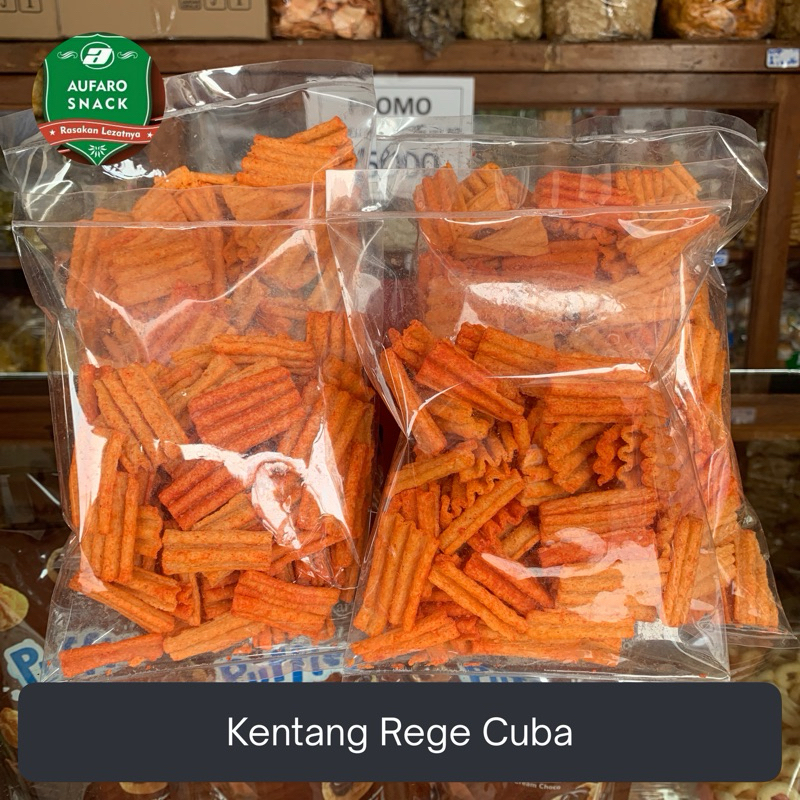 

KERIPIK KENTANG REGE CUBA PEDAS BALADO AUFARO SNACK