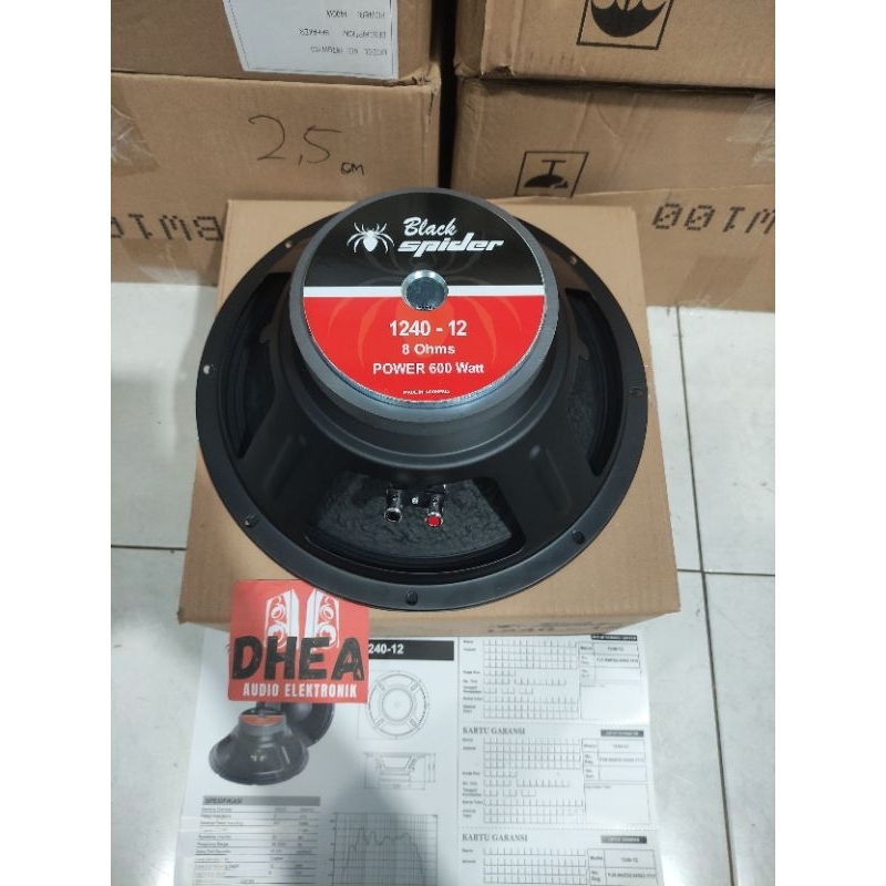 SPEAKER KOMPONEN 12 INCH BLACK SPIDER BS 1240 - 12 ORIGINAL