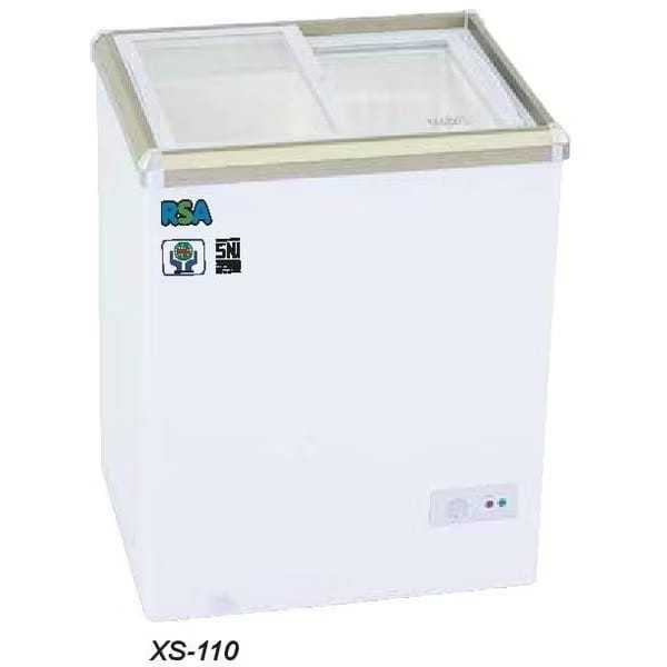 Chest Freezer sliding rsa Xs-110 cooler box kaca sliding 100liter