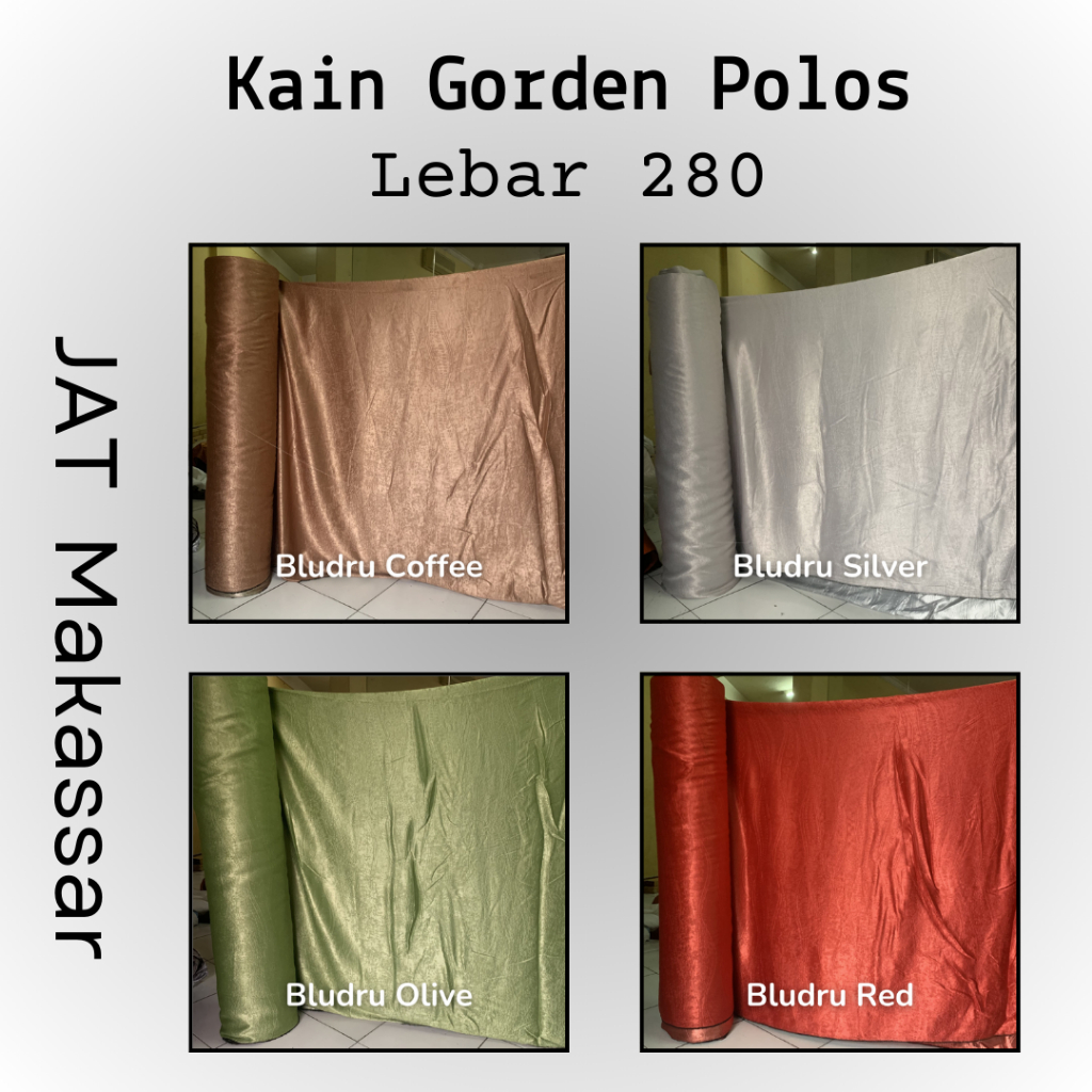 KAIN GORDEN METERAN BLACKOUT SATIN EMBOSS POLOS PREMIUM