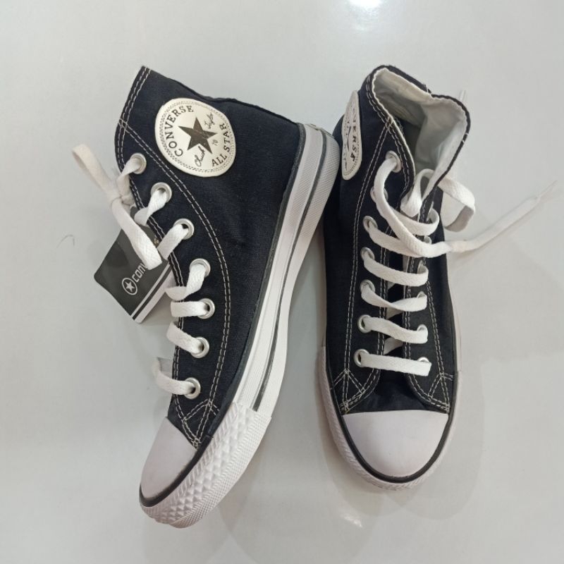 Sepatu All Star Converse Tinggi Hitam Putih Klasik