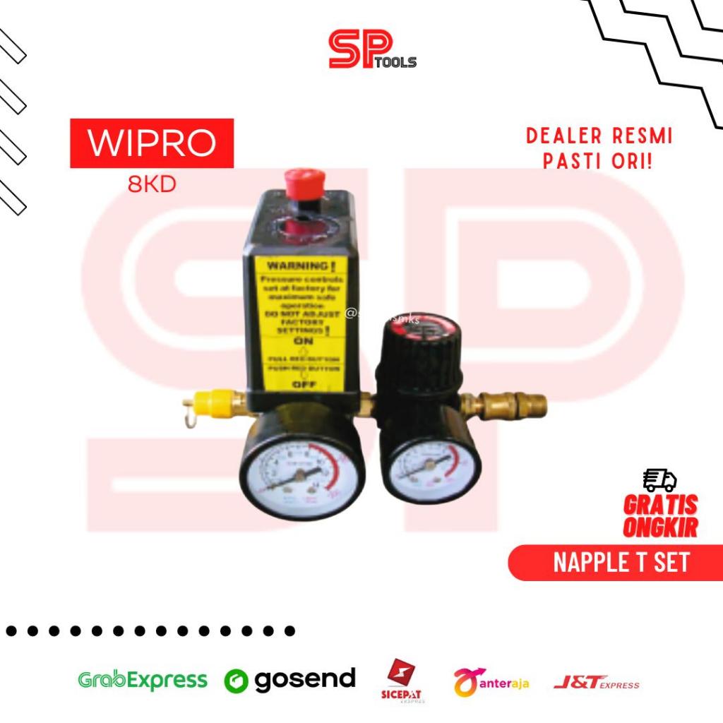 NAPLE NEPEL NAPPLE T SET OTOMATIS + METERAN COMPRESOR KOMPRESOR 8KD 3/4HP WIPRO