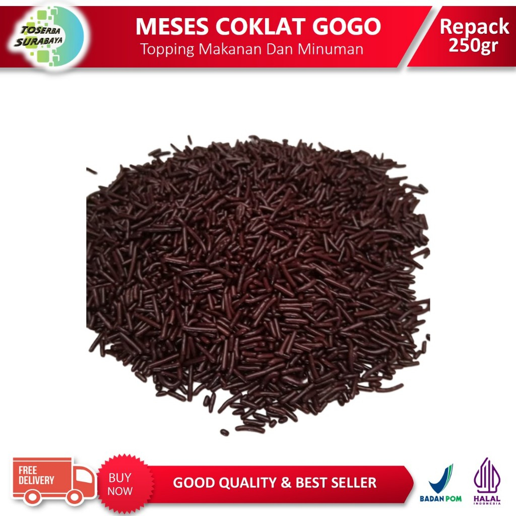 

MESES GOGO 250gr / Meses Coklat / Meises Cokelat Butir Compound