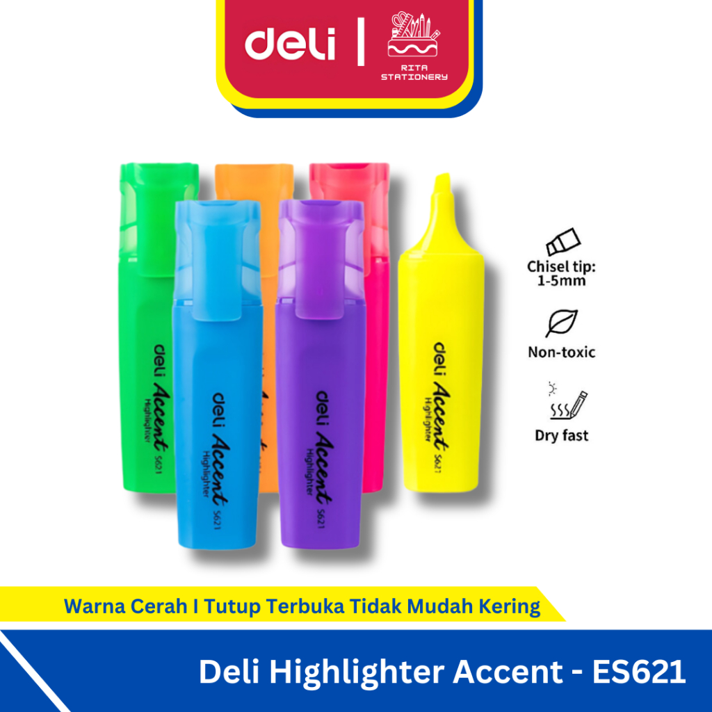 

Deli Stabilo Penanda / Highlighter Warna Terang