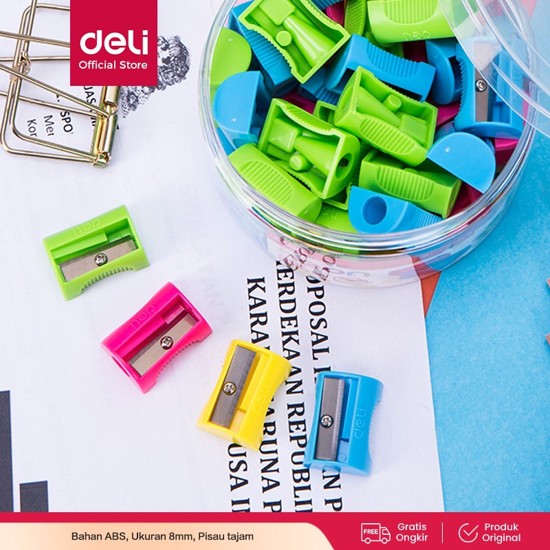 

[Checkout Rp1000] Deli Rautan Pensil 1 lubang bahan ABS awet penggunaan jangka panjang 7mm E0531