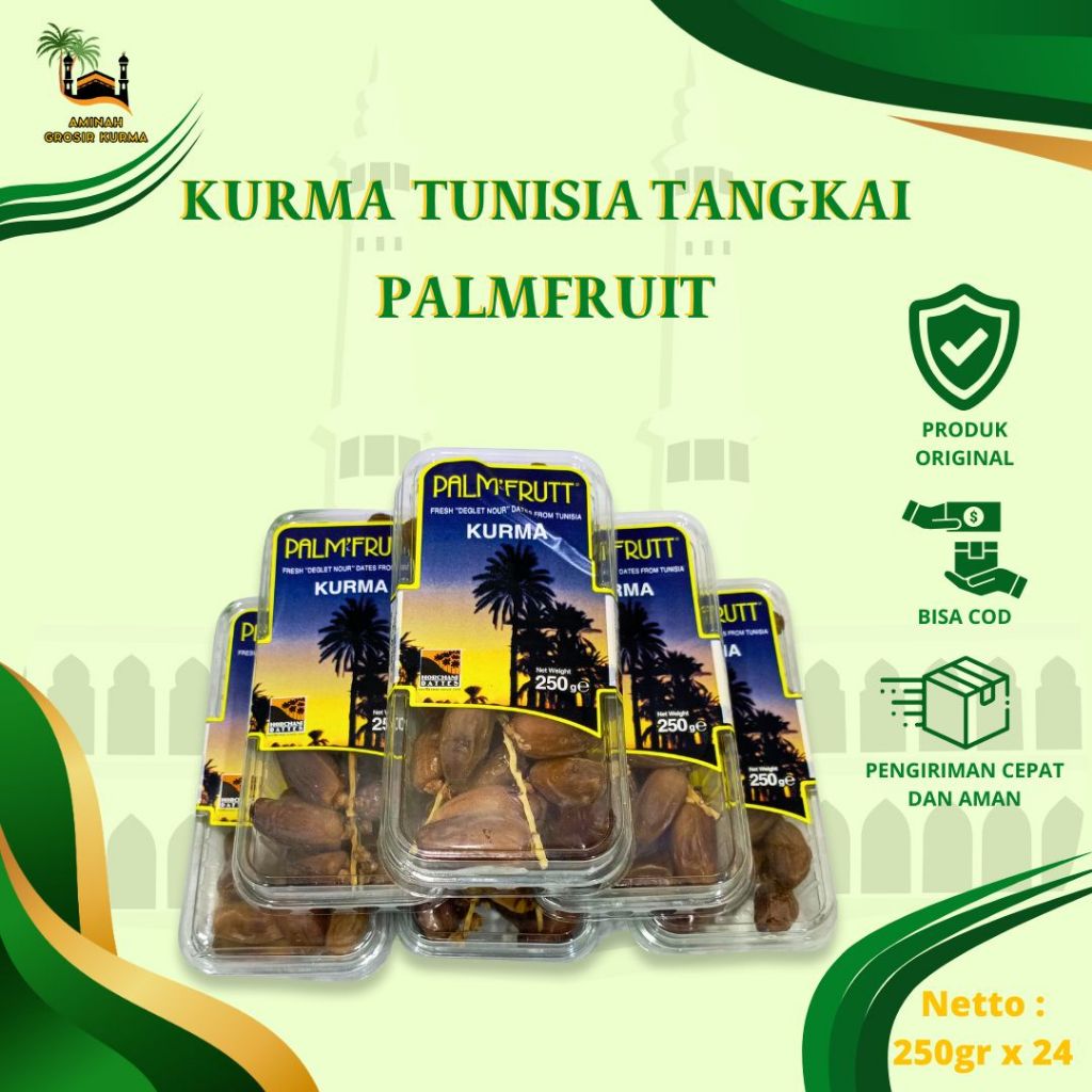 

KURMA TUNISIA TANGKAI PALMFRUTT ORIGINAL 250 GRAM