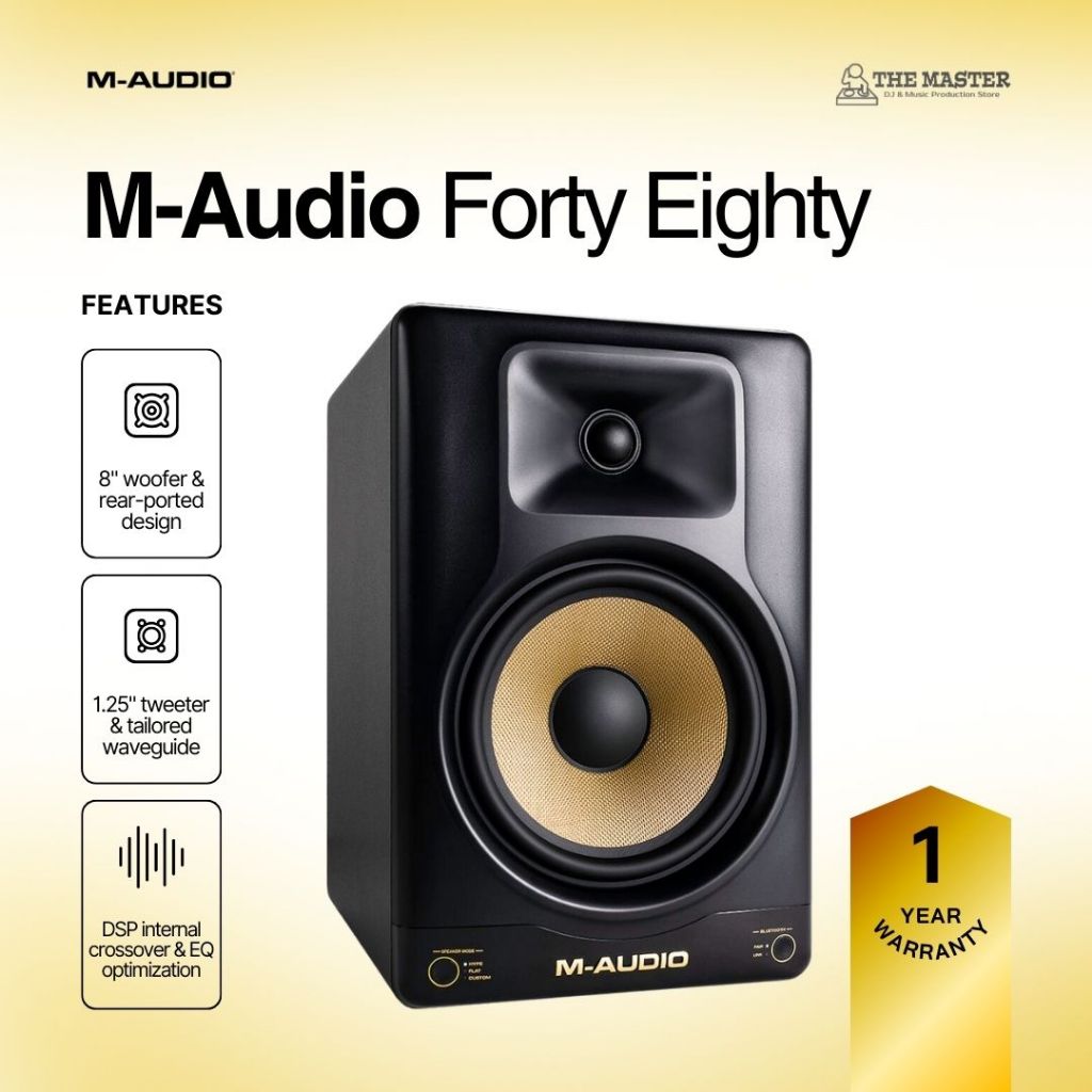 M-Audio Forty Eighty 8 inch Powered Studio Monitor Speaker