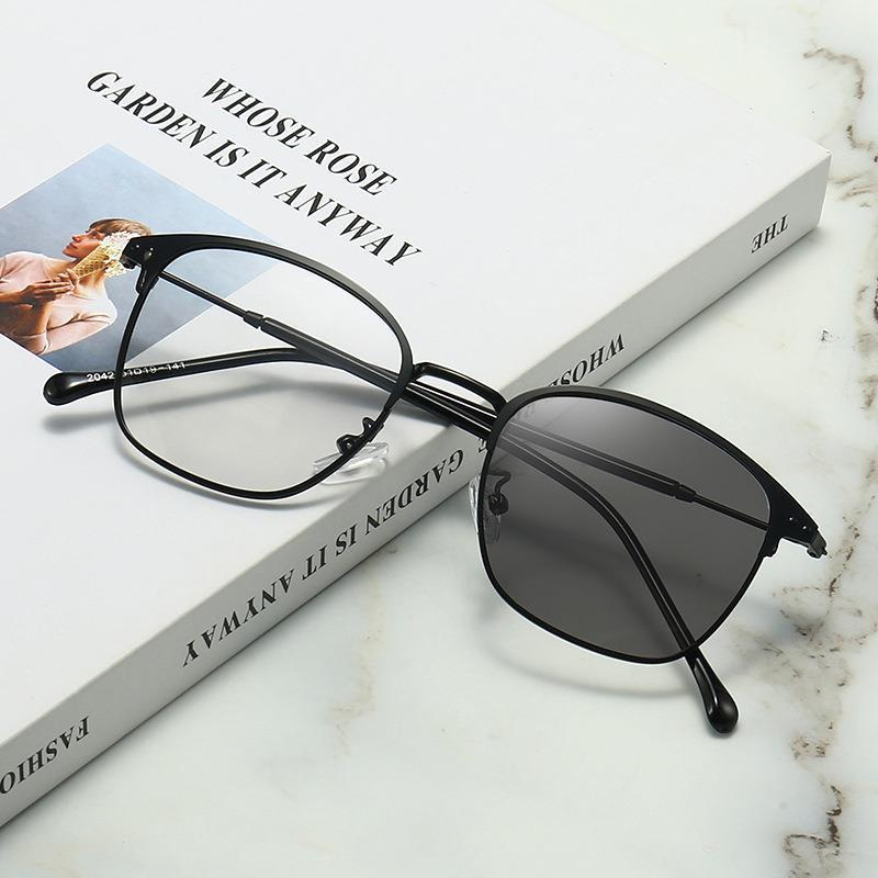 Kacamata Photocromic AB1924 Wanita Pria Frame Optik Minus Vintage  Style Unisex Kacamata Resep Optik