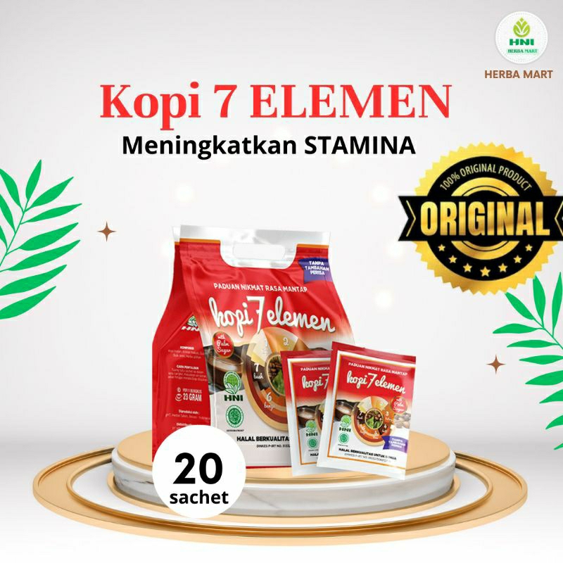 

KOPI 7 ELEMEN HNI HPAI / KOPI STAMINA KOPI SEVEL ISI 20 SACHET