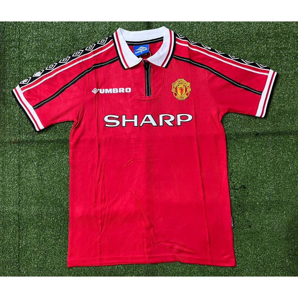 Jersey Bola Retro Vintage Jadul Old  Grade AAA Manchester United MU Home 1998 / 1999 Treble Champion