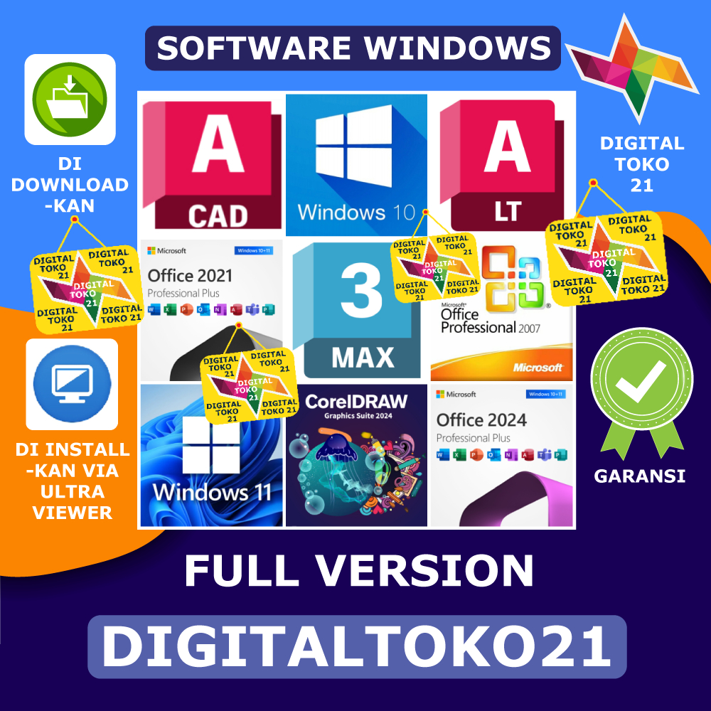 [Diinstallkan] AutoCAD | Corel Draw | 3ds Max | Office | Windows | AutoCAD LT Full Version Software 