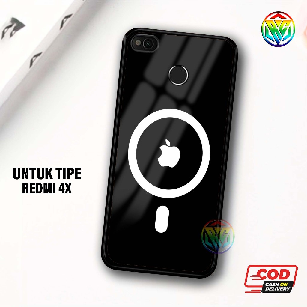 Real Case Xiomi Redmi 4X Terbaru Case kilau - New Case Glossy casing Hp Xiomi Redmi 4X [Motif APEL] 