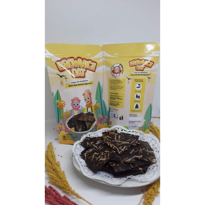 

Keripik Brownies Oat/Brownies krispi/camilanOat