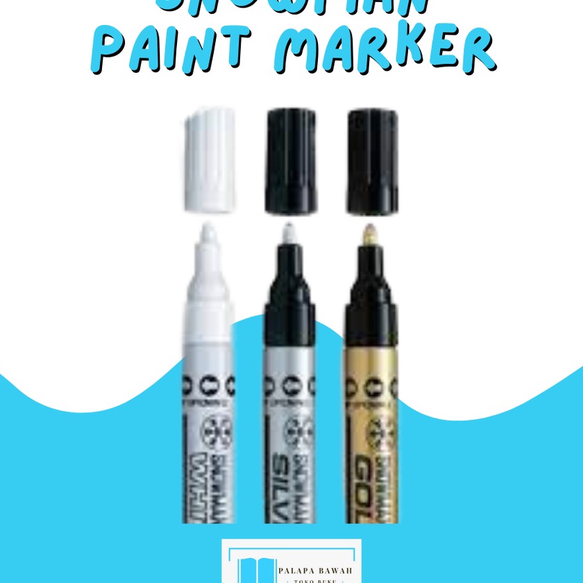 

KF7 Spidol Paint Marker Snowman Warna Putih Permanent Fine Emas Gold Extra Fine Perak Sier