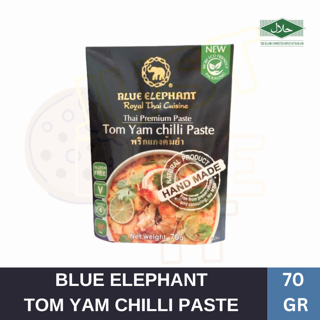 

BLUE ELEPHANT TOM YAM CHILLI PASTE 70 GR ( HALAL )