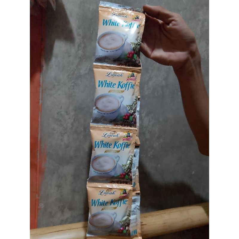 

Kopi Luwak White Coffe 1 Renceng isi 10Sachet