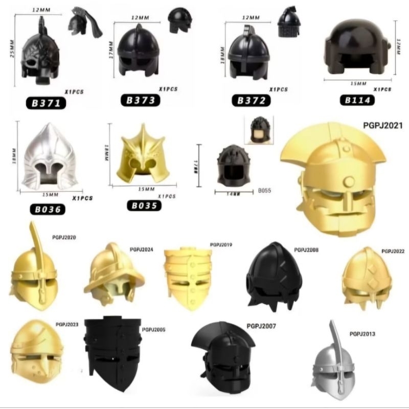 Mainan Balok Armor , Weapon , Shield Brick Blocks