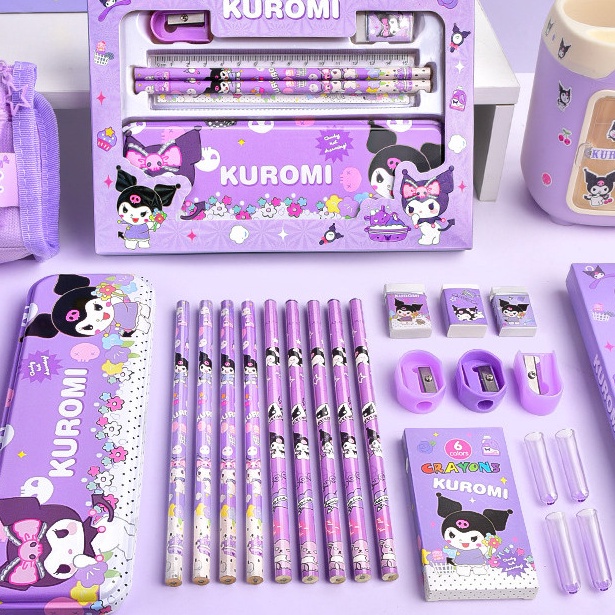 

KP8 STATIONERY KIT LENGKAP 6IN1 ISI PENSIL KOTAK PENSIL PENGGARIS DLL MOTIF FREE BOX