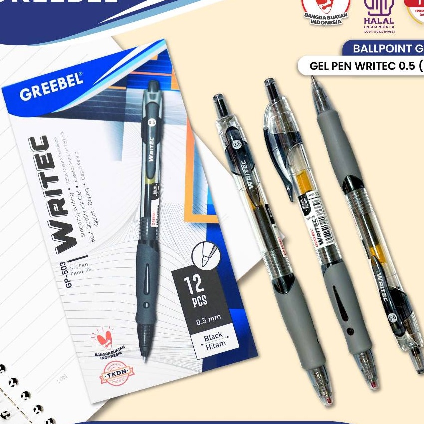 

KP8 GREEBEL PULPEN GEL Gel Pen Writec GP53 5 Hitam Ballpen Gel Ballpoint Bolpen Bolpoin Pena Gel