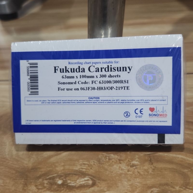Kertas Ekg Fukuda 63mm x 100mm x 300sh / Kertas ekg fukuda cardisuny