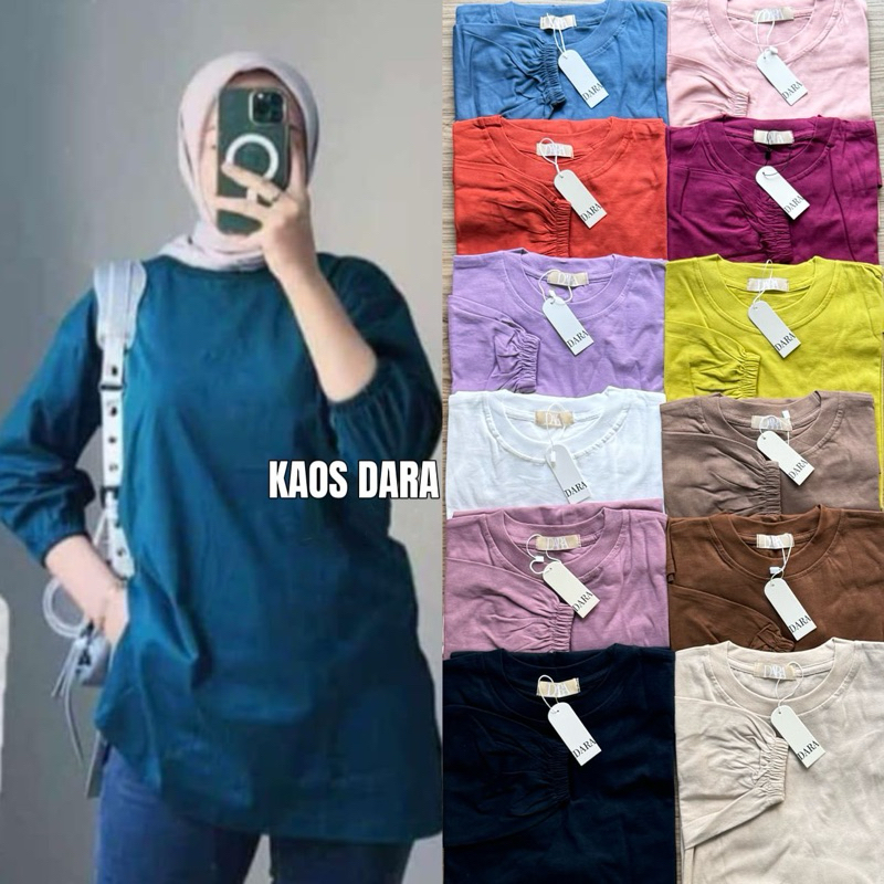 KAOS DARA LENGAN KARET