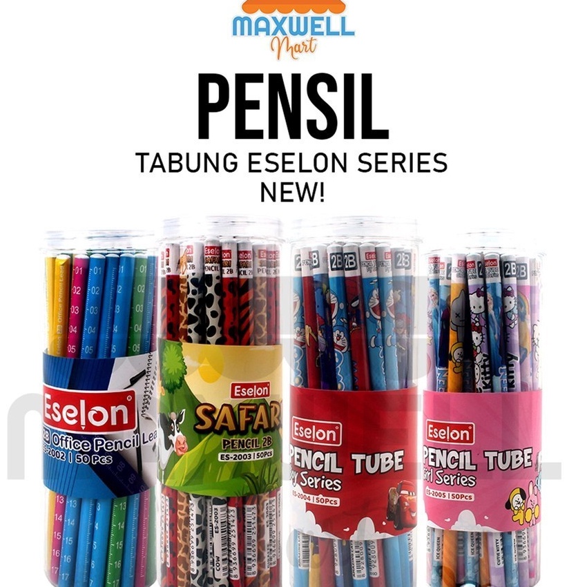 

HJ6 MaxMart 1 Tabung isi 5 Pensil Fancy 5buah Pensil 2B Eselon