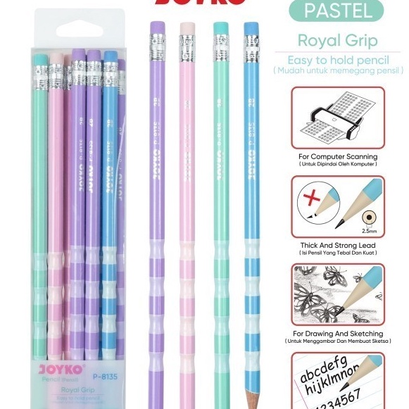 

KP8 Pencil Pensil Joyko P8135 Royal Grid 2B 1 Box 12 Pcs