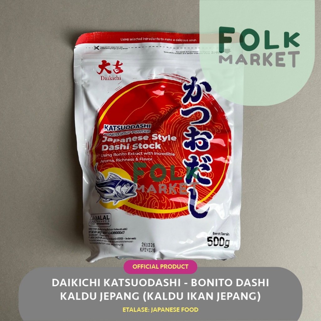 

DAIKICHI Dashi Halal Jepang 500gr / 1kg - Kaldu Bumbu Bonito Katsuodashi / Japan