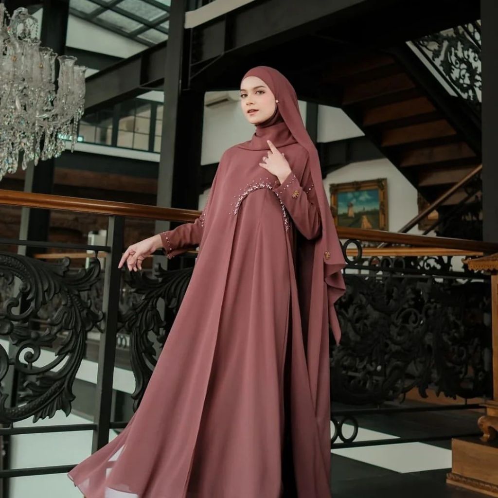 LUNA ABAYA MATT CERUTY BABYDOLL ( OUTER MENYATU ) / ABAYA ARAB TURKEY / ABAYA KEKINIAN / ABAYA ELEGA