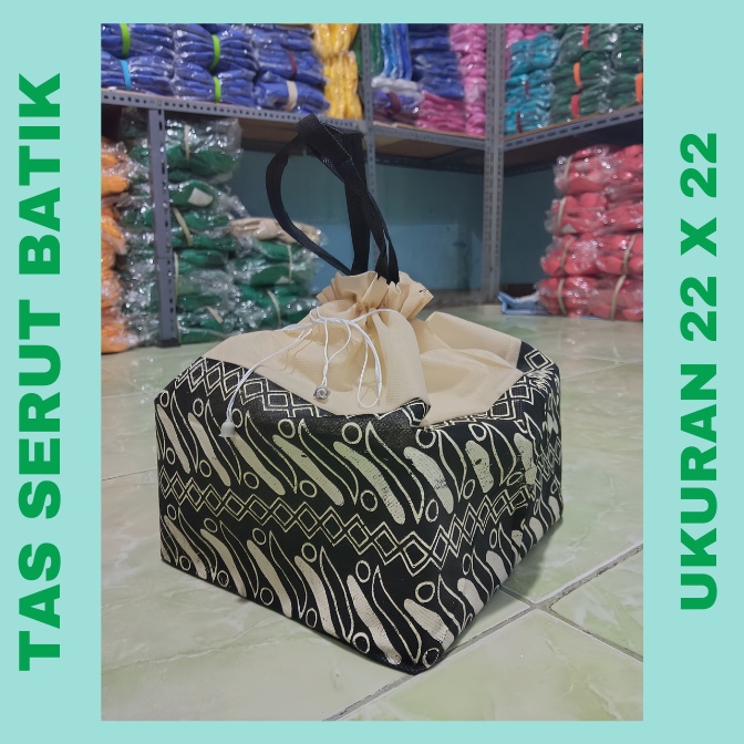 

Super Produk Tas Hajatan goodiebag serut batik uk 22 x 22 batik SMB murah