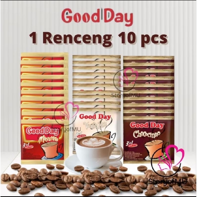 

kopi good day 3 in 1 varian renceng isi 10 sachet